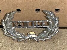 Vintage Obsolete POLICE Wreath Cap Hat Pin Insignia Badge picture