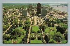 Baton Rouge Capitol Aerial Birdseye View Louisiana LA Postcard picture