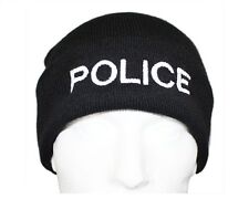 POLICE Beanie / Woolly Hat (BLACK) for PCSO, SECURITY, Watch Cap picture