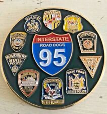  10  STATE POLICE ROAD DOG CHALLENGE COIN 2 1/4 inches picture