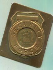 1960'S VTG OBSOLETE post office   security  BADGE BLANK  SHIELD NOS UNUSED picture