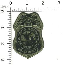 SUB US DEPT OF INTERIOR FISH & WILDLIFE SERVICE REFUGE OFC POLICE HAT PATCH DC picture