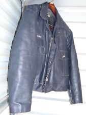 Kale Chicago Police Size 46 Leather Motorcycle Jacket Vintage Terminator Biker picture