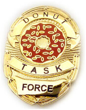 Donut Task Force Gag Police Hat Jacket Vest Tie Tack Lapel Pin picture