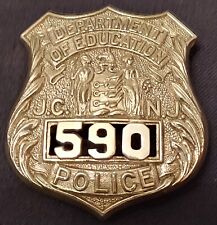 Antique Obsolete Jersey City NJ Board Of Education Police badge picture
