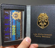 POLICE FAMILY MEMBER Leather WALLET & Card WithMINI BADGE ORIGINAL ISLE Product picture
