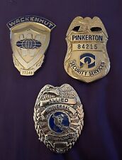 Obsolete Security Badges. 3 - Allied Universal, Pinkerton,  and Wackenhut picture