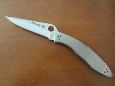 Spyderco Police Folding Lockback knife China Made Repro  Excellent Condition picture