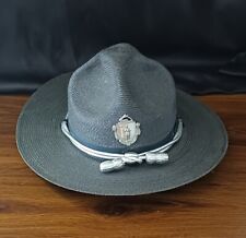 Vintage Massachusetts State Trooper Hat With Emblem 7 1/8  Great Condition 30s? picture