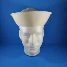 US Navy Vintage White Sailors 58 Cap Hat Men's Size 7 - Doughboy Korean War picture