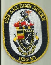 USS ARLEIGH BURKE DDG 51 U.S.NAVY PATCH DESTROYER WARSHIP SAILOR SOLDIER USA picture