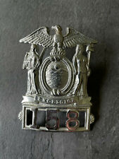Vintage Obsolete New York Excelsior Special Police Hat Badge No. 158 picture