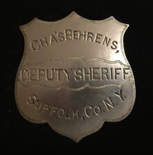 Suffolk County NY Deputy Sheriff named badge from 1897 picture