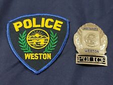 Vintage Obsolete WESTON Ohio Police Badge and Patch. *Disbanded Department* picture