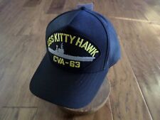 USS KITTY HAWK CVA-63 NAVY SHIP HAT U.S MILITARY OFFICIAL BALL CAP U.S.A MADE picture