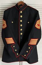 USMC Marine Corps Dress Blues Jacket 46 R  - Trousers 38 R (Altered) Buttonholed picture