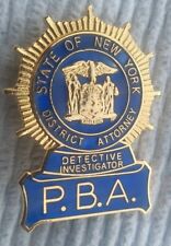 NEW YORK  POLICE PBA district attorney detective invest.  BADGE LAPEL HAT PIN  picture