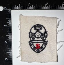 USN US Navy Salvage Diver Distinguishing Qualification Mark White Red S Patch picture