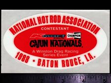 NHRA Cajun Nationals Baton Rouge LA.1988 - Original Vintage Racing Decal/Sticker picture