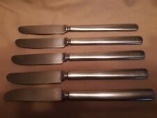 5 Vintage USN Navy Military Mess Hall Butter Dinner Knives Stainless picture