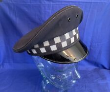 Vintage Retired Chicago Police Uniform Dress Hat w/ Checker Hatband 7 1/8 picture
