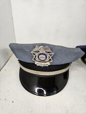 Rare Obsolete Kansas State Police Patrolman Hat Badge Grey And Blue Hat Vintage  picture