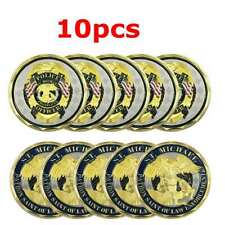 10 PC St Michael Police Officer Badge Law Enforcement Protect US Challenge Coin picture