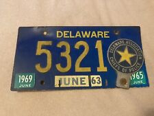 Antique Delaware License Plate Police Topper Chief Riveted Number Badge Law  picture