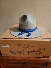 Vintage Stratton Felt Hat California Highway Patrol CHP Leather Strap Sz. 6 5/8 picture
