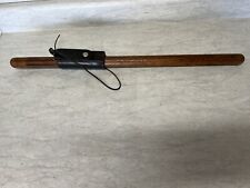 Vintage Wood Police Baton Nightstick Billy Night Stick Tex Shoemaker Leather picture