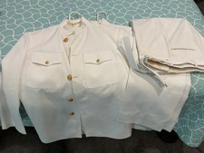 Navy Summer Whites Dress Uniform 2 Jackets 1 pair of Pants picture