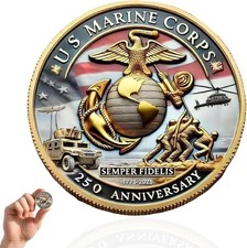 USMC Challenge Coin/Medal, 250th Anniversary U.S.Marine Corps United States picture