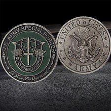 Army Special Forces Challenge Coin Armed Forces Military Collectable 1-pc Nickel picture