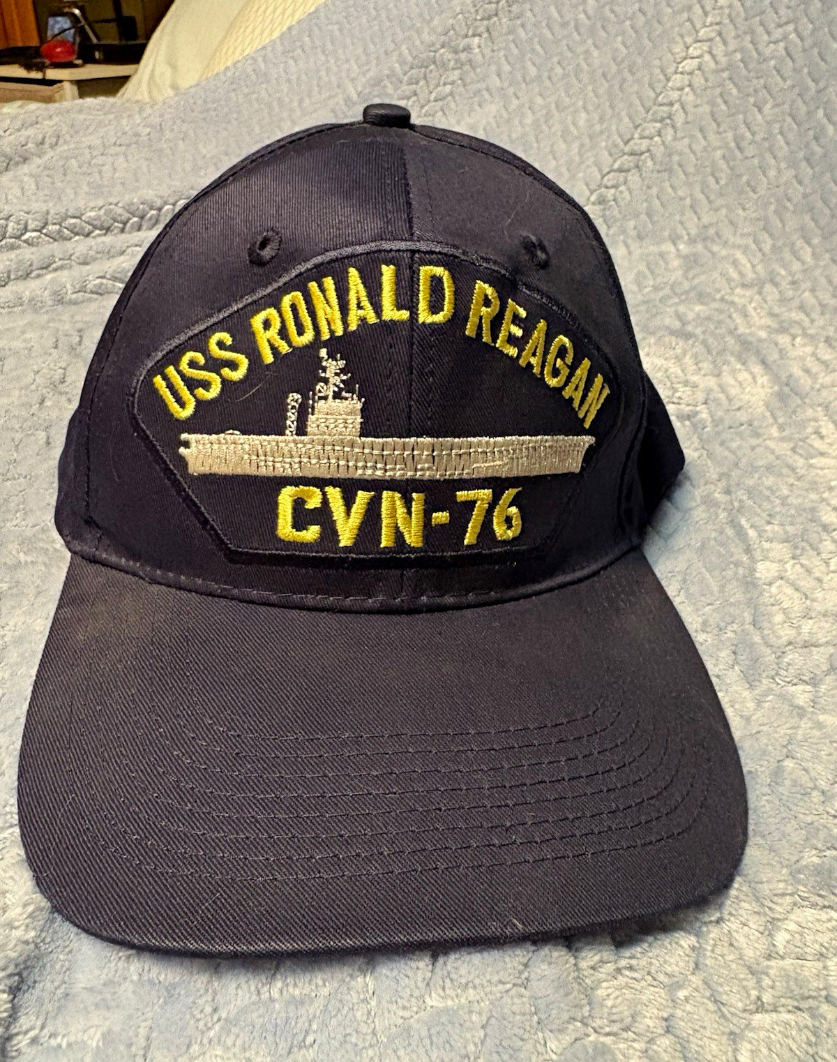 USS Ronald Reagan CVN-76 Navy Blue Adjustable Embroidered Baseball Cap