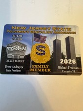 NJ POLICE COURTESY CARD 2026 FAMILY MEMBER CARD picture